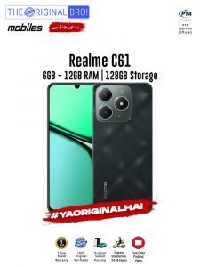 Realme C61 - 6GB RAM - 128GB Storage - PTA Approved - 12 Months Warranty - Green - The Original Bro Mobiles - TOB41